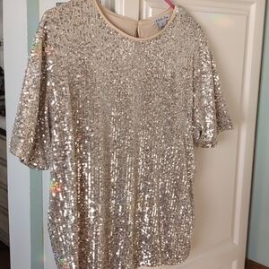 Gold sequin top